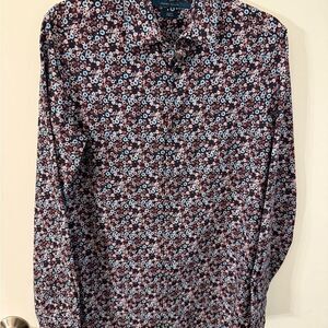 Perry Ellis Men's Multicolor Floral Button Down Shirt